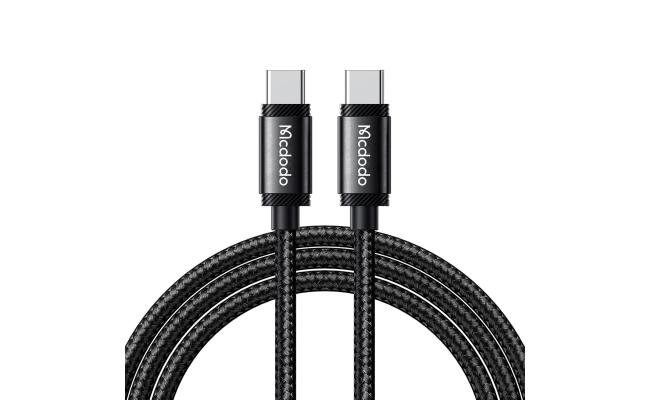 Mcdodo CA-3681 MDD for iPhone 15 Series 2m 240W Type-C to Type-C Charging Cable Data Transmission Phone Braided Cord - Black